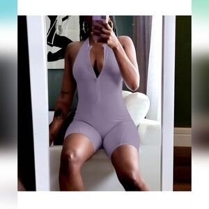 V neck body suit romper